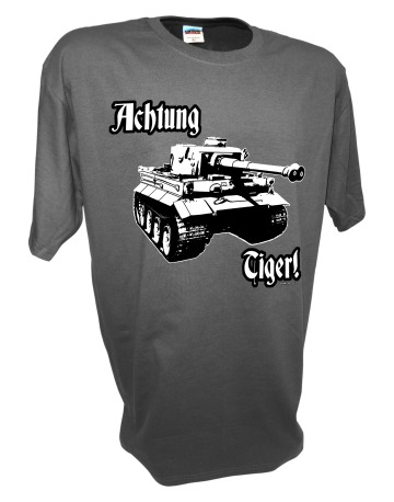 Achtung Tiger Panzer Tank gray